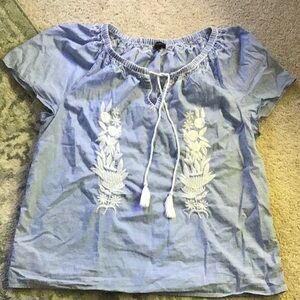 Embroidered Talbots blouse Large